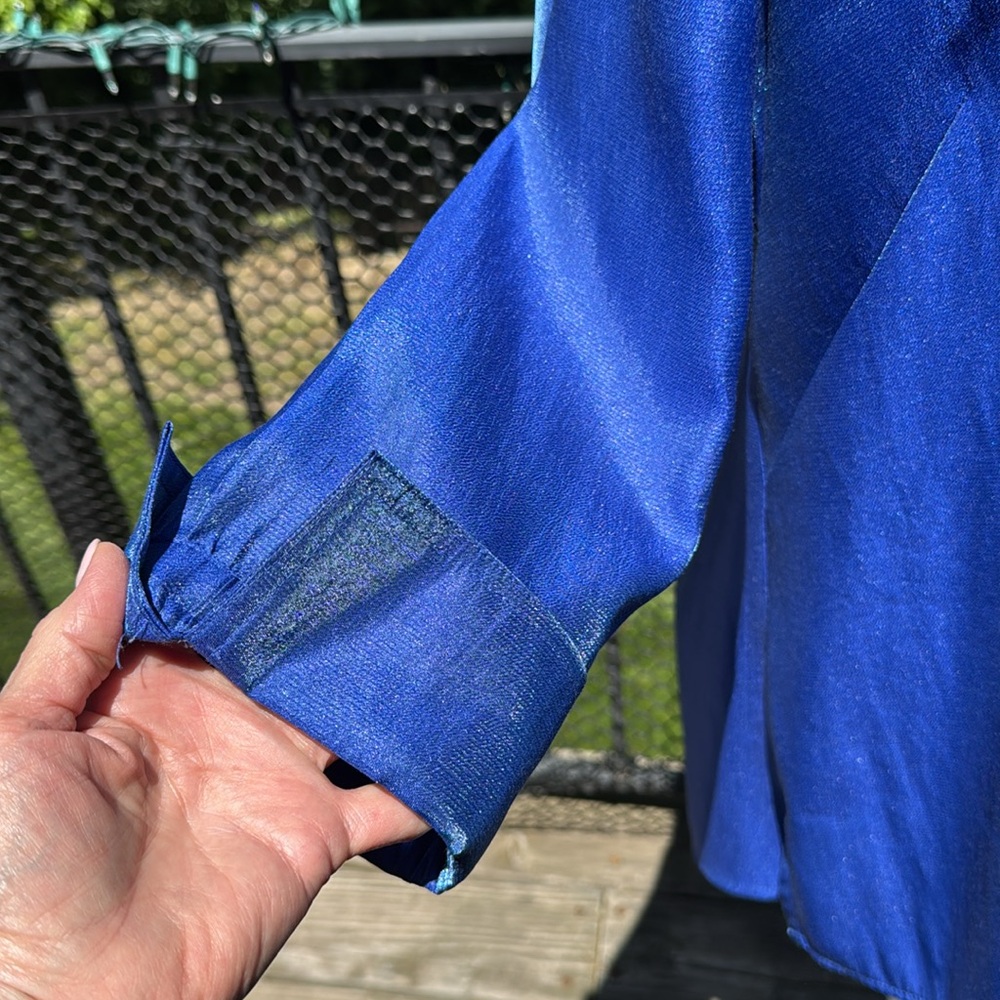 Multiples Electric Blue Top Jacket-Asymmetrical, … - image 3